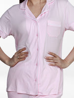 Women Solid Night Suit Set of Shirt & Pyjama, Night wear DressWomen’s Printed Night Suit Set – Shirt &amp; Pyjama | Soft Nightwear Dress, 2 Piece Sleepwear for Women, Comfortable Loungewear
