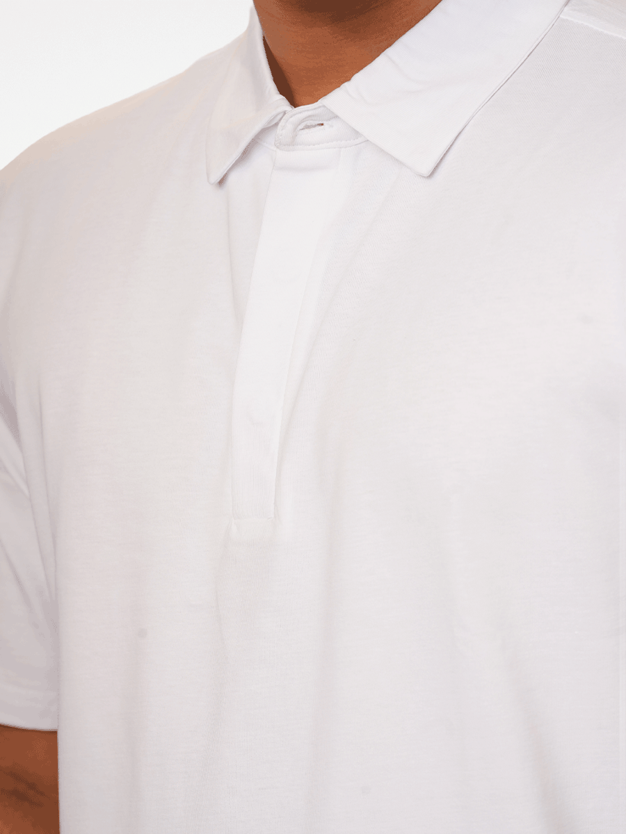 Men's Regular-Fit Mercerized Cotton Polo Shirt White