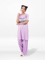 Women’s Long Tunic Top & Pant Set – 2 Piece Pajama & Loungewear Outfit for Women | Soft Comfortable Everyday Wear