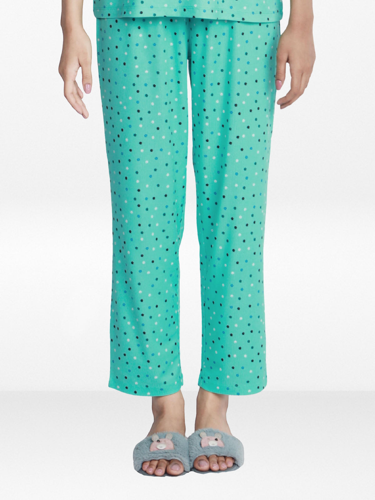Women’s All Over Printed Lounge Pants | Soft Stretch Yummy Rib Fabric | Drawstring Waist Casual Sleepwear & Pajama Trousers - Florida