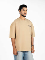 Men’s Oversized Drop Shoulder Graphic T-Shirt – Short Sleeve Crew Neck Tee | Casual Streetwear Top with Front & Back Print