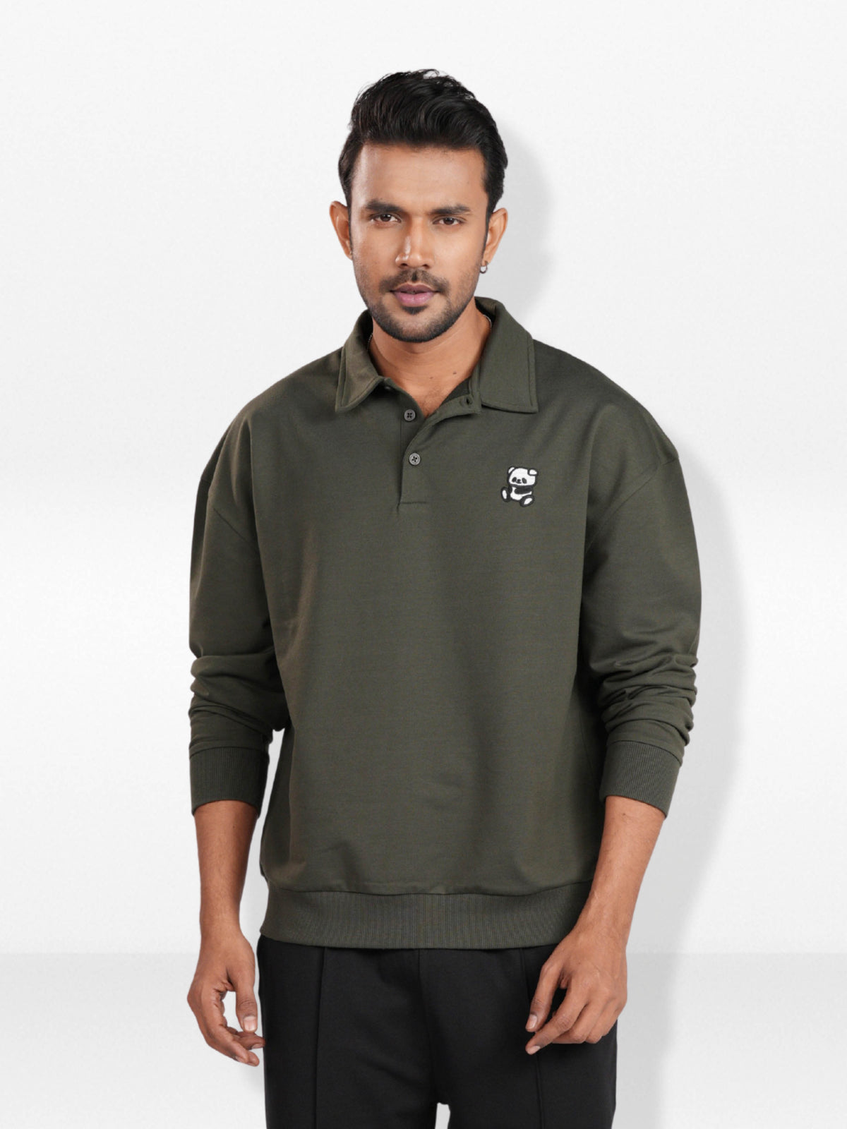 Men’s Polo Sweatshirt – Classicwith Modern Style | Soft Comfortable Everyday Wear