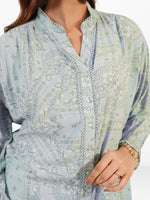 Women’s Floral Printed Lace-trimmed PlacketTops – Lightweight for Office & Everyday Style