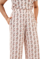 Women's Casual Pants Trendy Loose Trousers High Waist Wide Leg Cropped Palazzo with Pockets