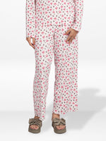 Women's Floral Printed Wide Leg Pants – Soft Yummy Rib Casual Trousers