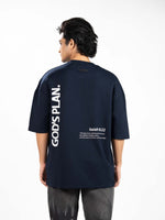 Men’s Oversized Drop Shoulder Graphic T-Shirt – Short Sleeve Crew Neck Tee | Casual Streetwear Top with Front & Back Print