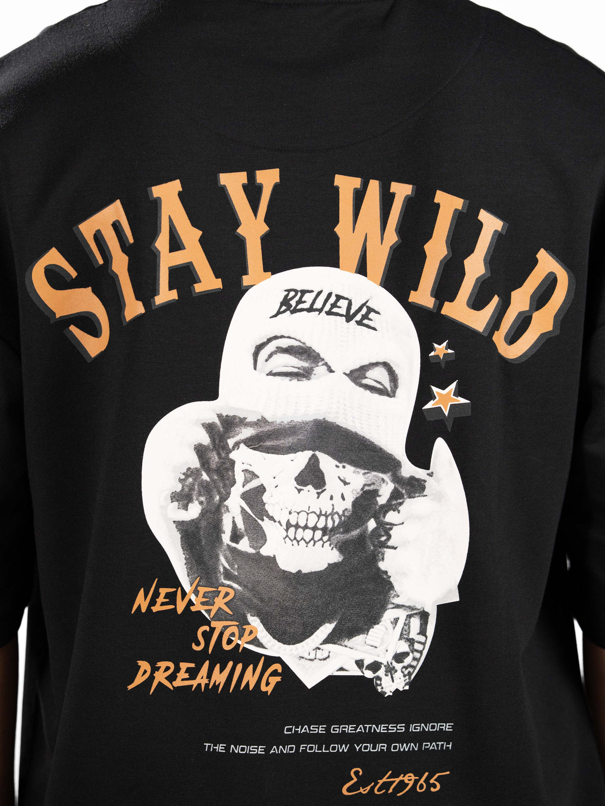 Men’s Oversized Drop Shoulder Graphic T-Shirt – Short Sleeve Crew Neck Tee | Casual Streetwear Top with Front & Back Print