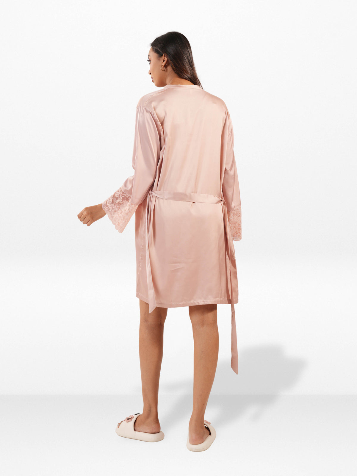 Women’s Satin 4 Piece Night Dress Set – Luxury Sleepwear | Soft Silky Comfortable Nightwear