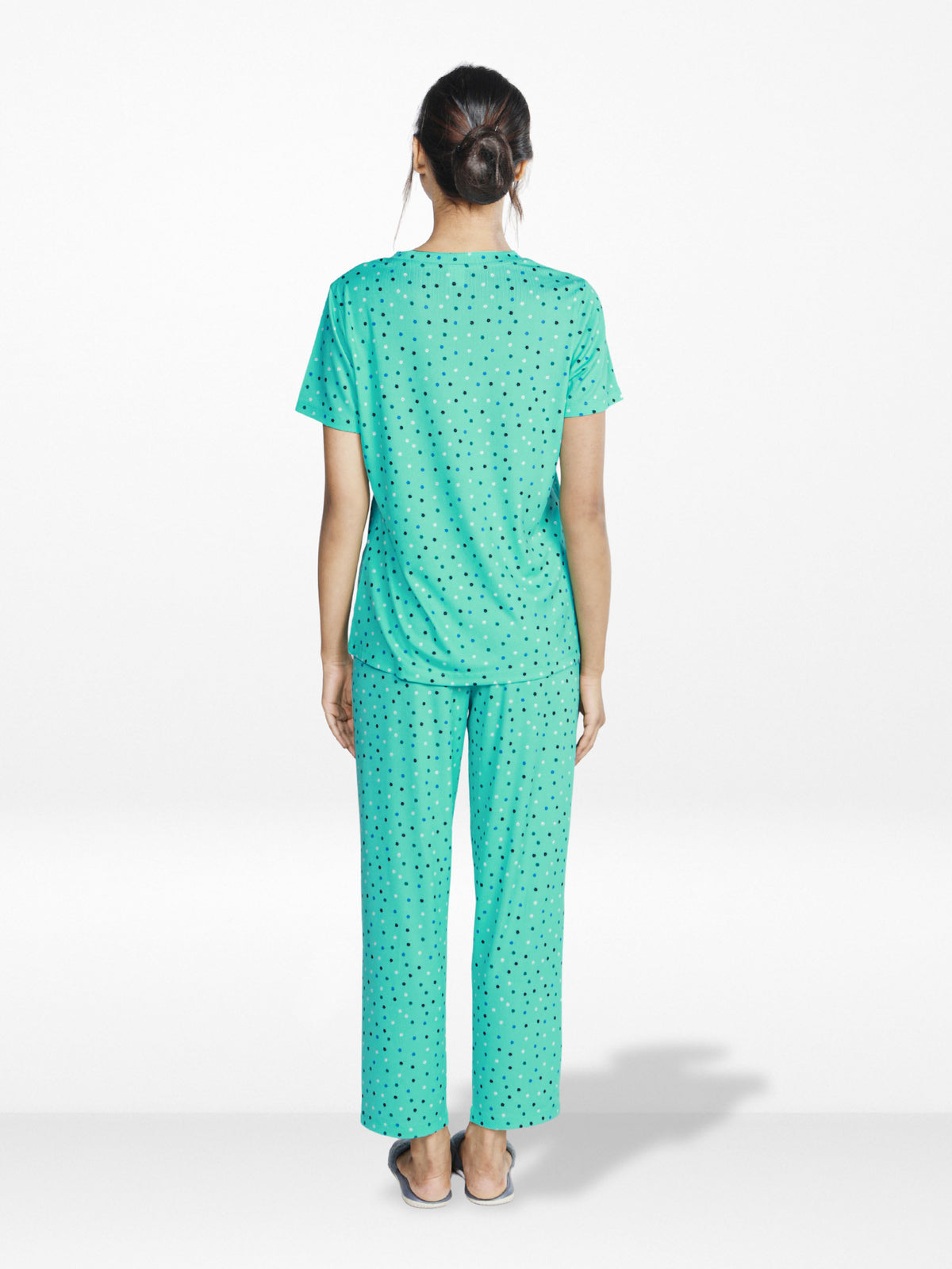 Women’s 2 Piece All Over Printed Loungewear Set – Short Sleeve Top &amp; Pants | Casual Lounge Outfit, Soft Pajama Set, Summer Sleepwear for Women