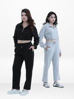 Women’s Long Sleeve Cropped Top Half Zip Pullover Sweatshirt | Trendy Relaxed Fit , Sweatshirt for Casual & Athleisure Wear