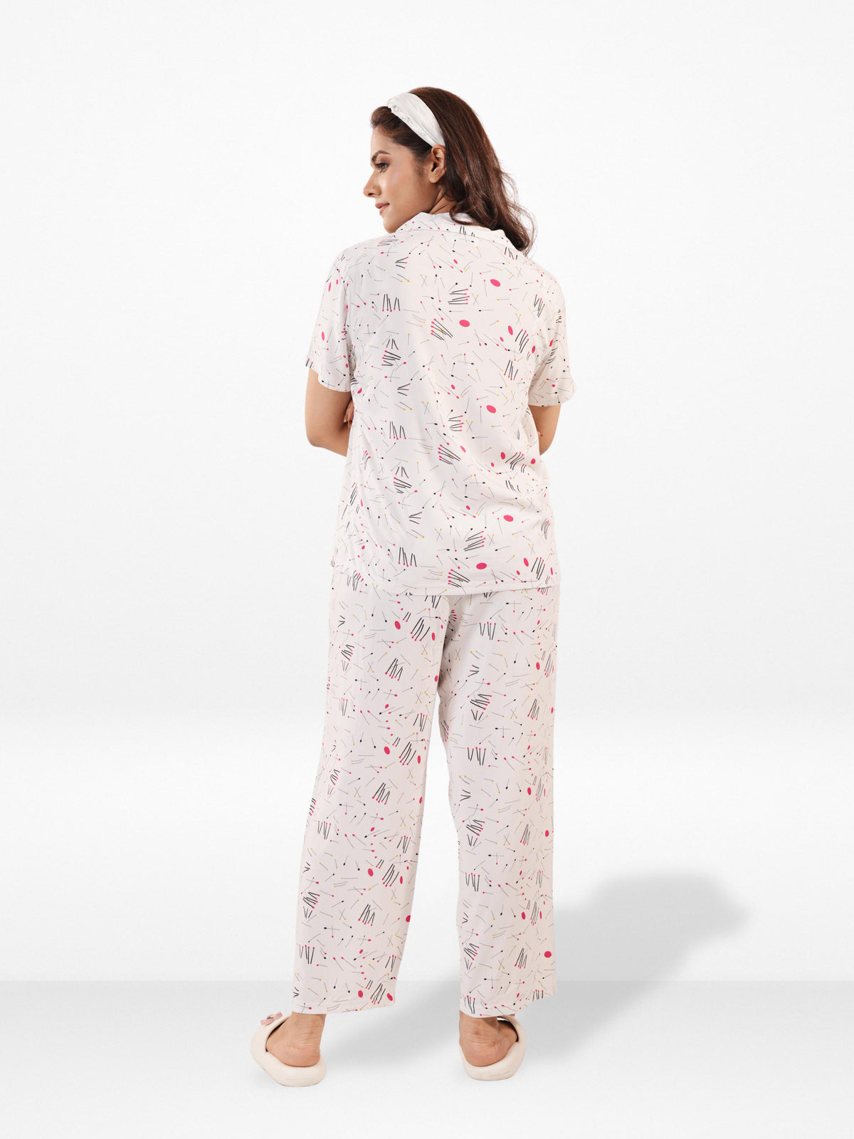 Women's All Over Printed PJ Set – 2 Piece Sleepwear Set | Soft Breathable Nightwear for Women