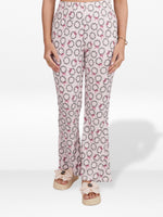 Women’s Printed Palazzo Pants | Wide Leg Lounge Trousers for Women | Soft Stretch Yummy Rib Fabric | Casual & Party Wear Bottoms - Blushing Bride