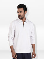 Men’s Half Zip Collar Sweatshirt – Long Sleeve Thermal Casual Shirt Collar | Classic Basic Polo Sweatshirt for Men