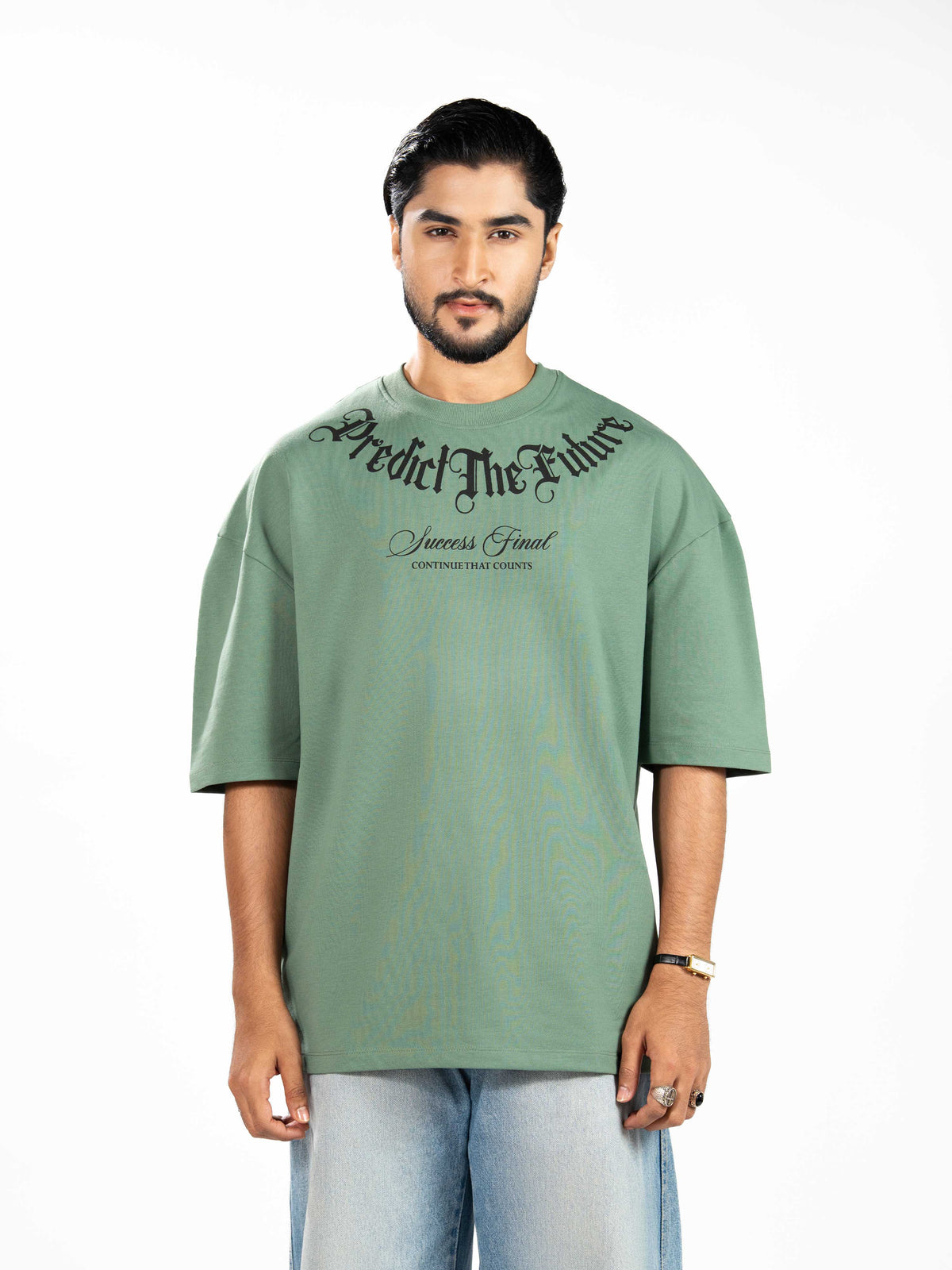 Men's Oversized Drop Shoulder Graphic T-Shirt – Front &amp; Back Printed