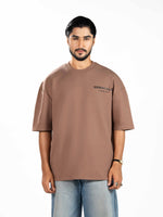 Men’s Oversized Drop Shoulder Graphic T-Shirt – Short Sleeve Crew Neck Tee | Casual Streetwear Top with Front & Back Print