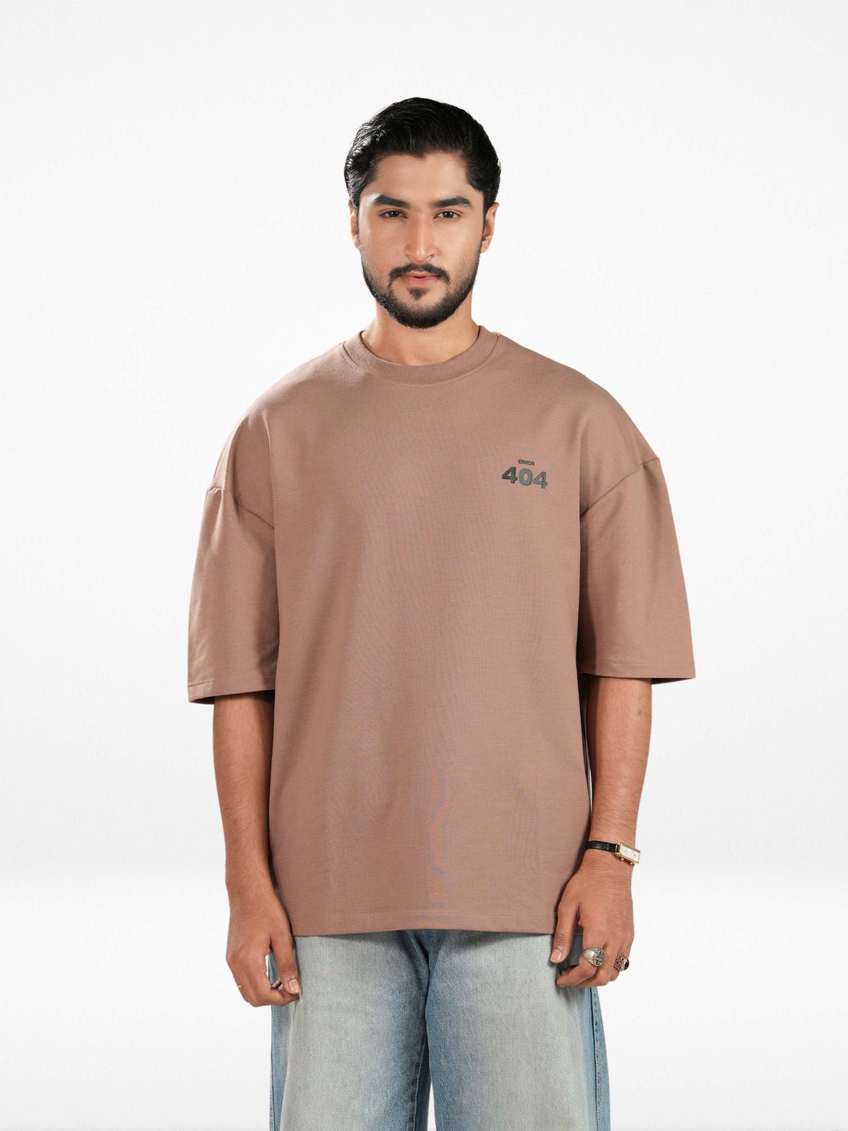 Men’s Oversized Drop Shoulder Graphic T-Shirt – Short Sleeve Crew Neck Tee | Casual Streetwear Top with Front & Back Print