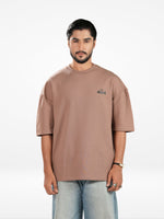 Men’s Oversized Drop Shoulder Graphic T-Shirt – Short Sleeve Crew Neck Tee | Casual Streetwear Top with Front & Back Print