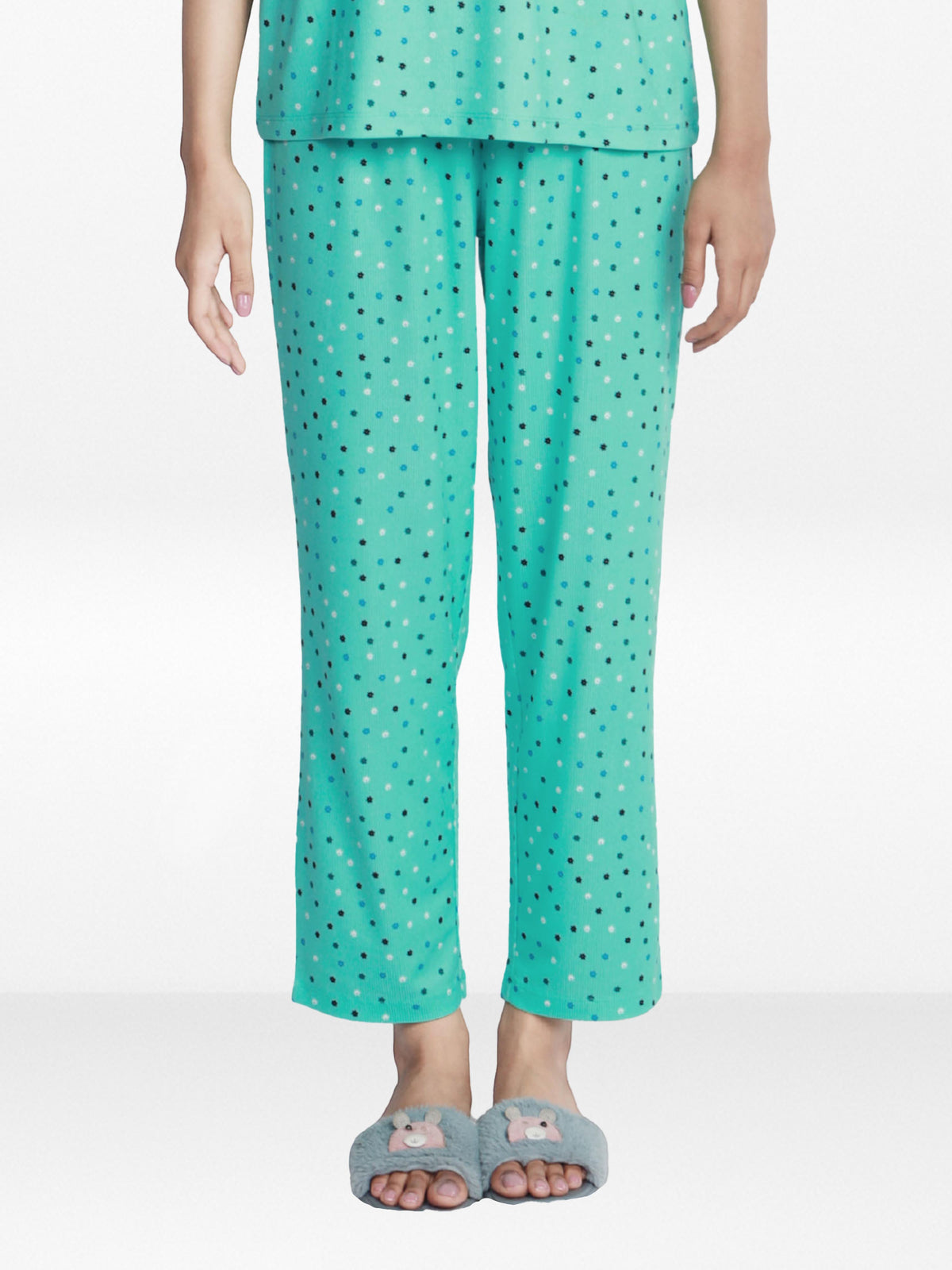 Women’s All Over Printed Lounge Pants | Soft Stretch Yummy Rib Fabric | Drawstring Waist Casual Sleepwear & Pajama Trousers - Florida