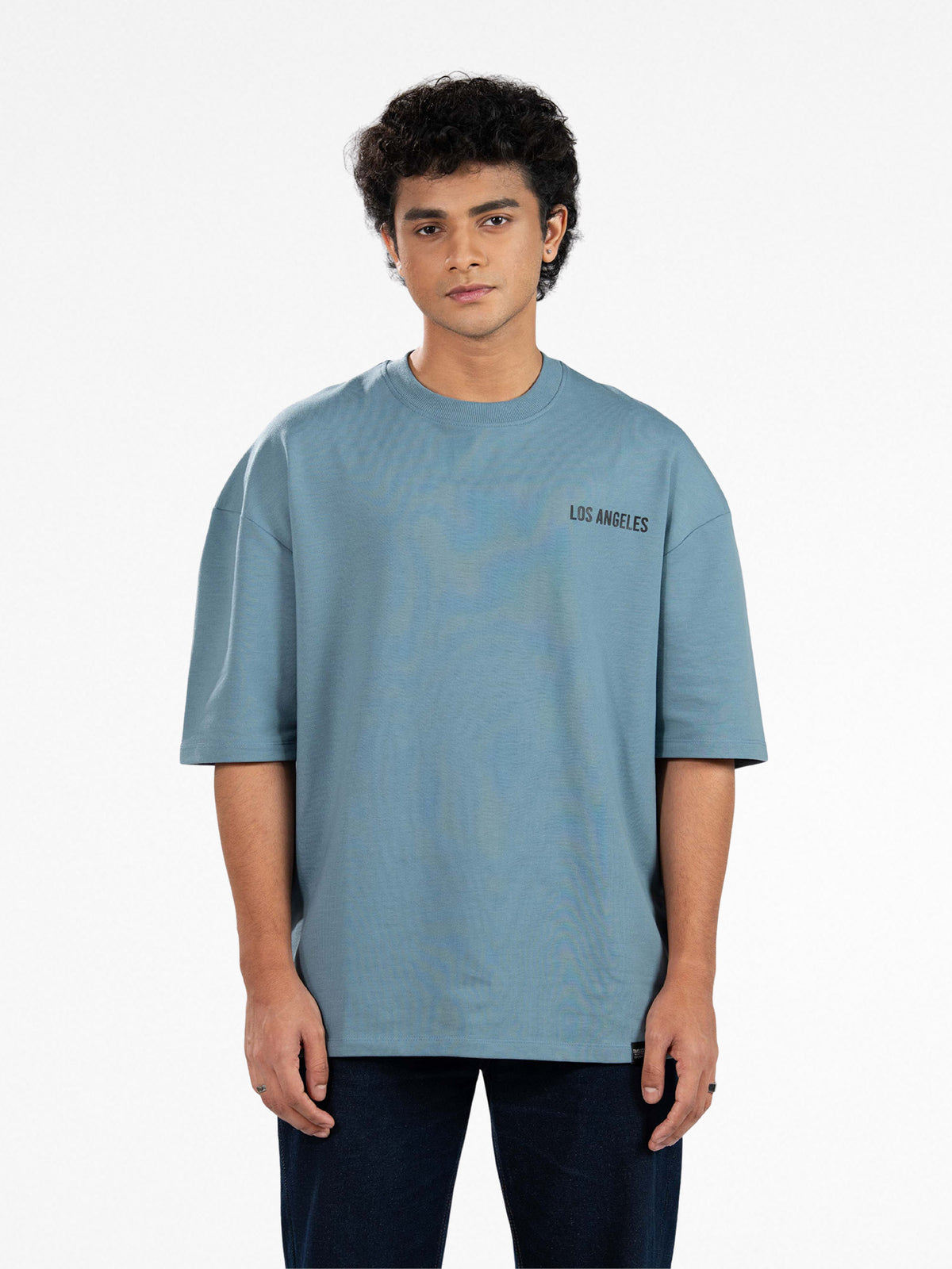 Men’s Oversized Drop Shoulder Graphic T-Shirt – Short Sleeve Crew Neck Tee | Casual Streetwear Top with Front & Back Print