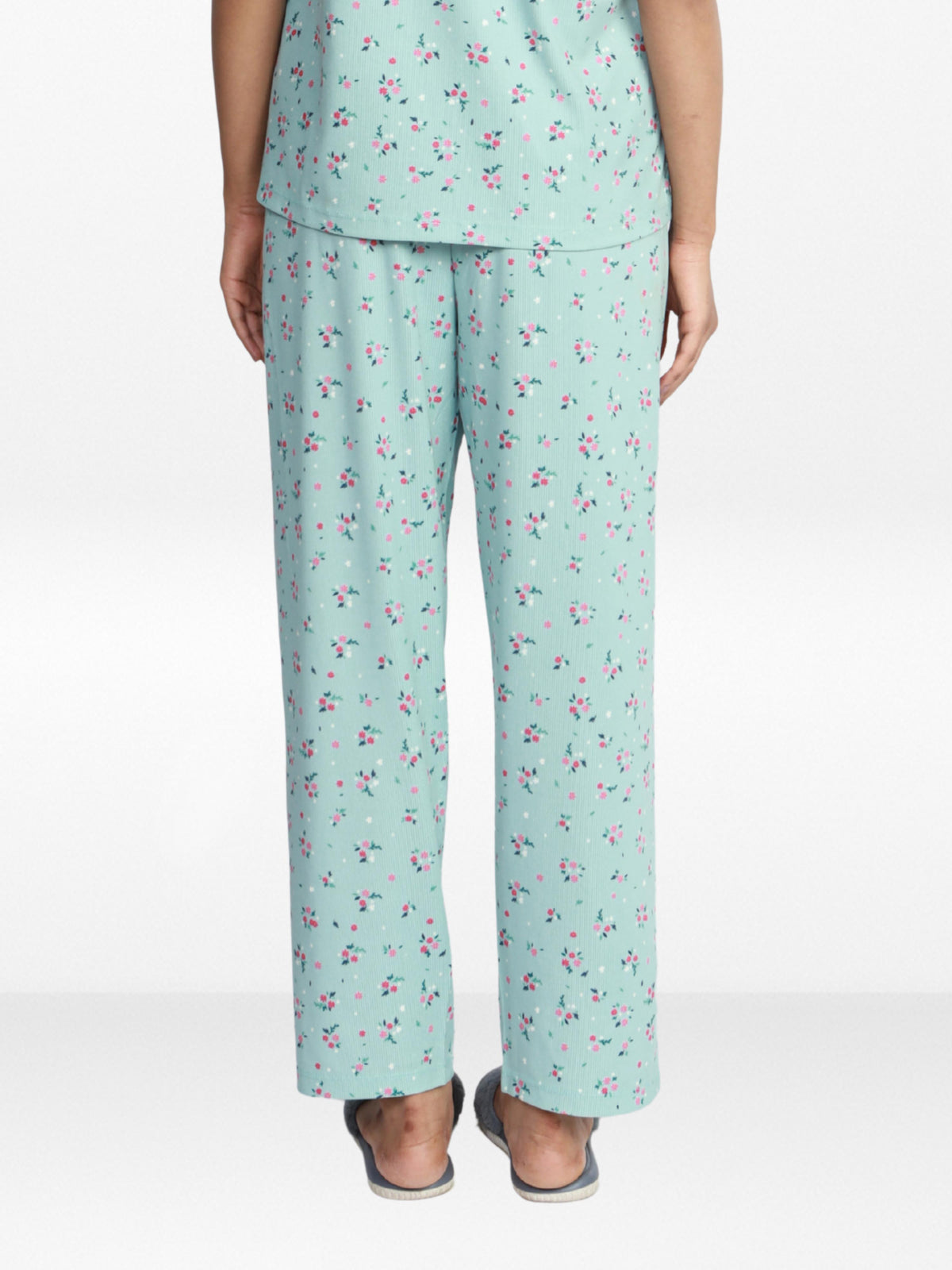 Women’s All Over Printed Lounge Pants | Soft Stretch Yummy Rib Fabric | Drawstring Waist Casual Sleepwear & Pajama Trousers - Ether