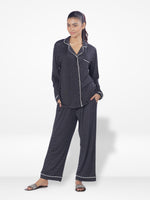Women Printed Night Suit Set of Shirt & Pyjama, Night wear Dress | Long Sleeve