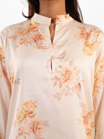 Women's Casual Floral Printed Satin Co-Ord Set