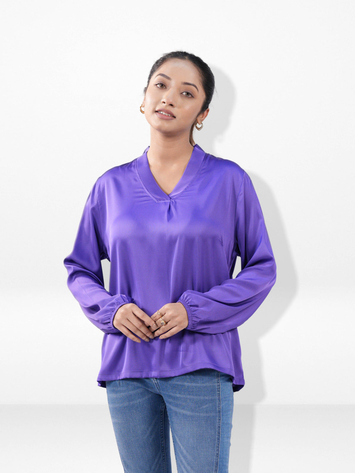 Women’s Satin Top – Soft Shiny | Fashionable Party & Everyday Wear