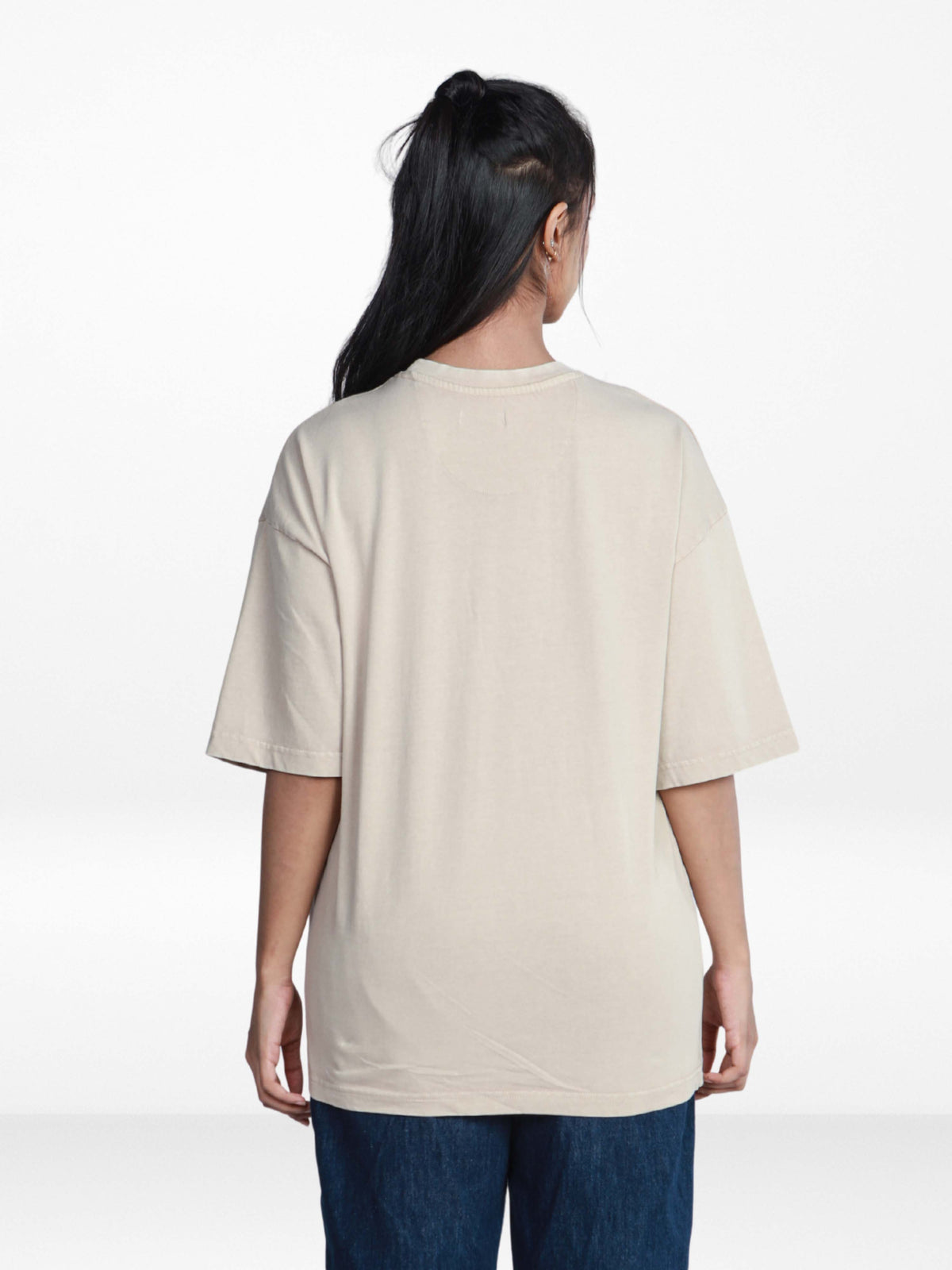Women’s Drop Shoulder T-Shirt – Classic Solid Short Sleeve Tee, Soft Cotton Blend Comfortable Casual Wear - Beige