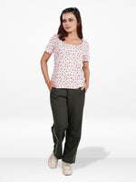 Women’s Regular Fit Crew Neck Tee Shirt – Short Sleeve All Over Print T-Shirt | Soft & Comfortable