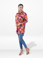 Women’s Floral All Over Printed Shirt – Long Sleeve Casual Blouse for Everyday & Office Wear