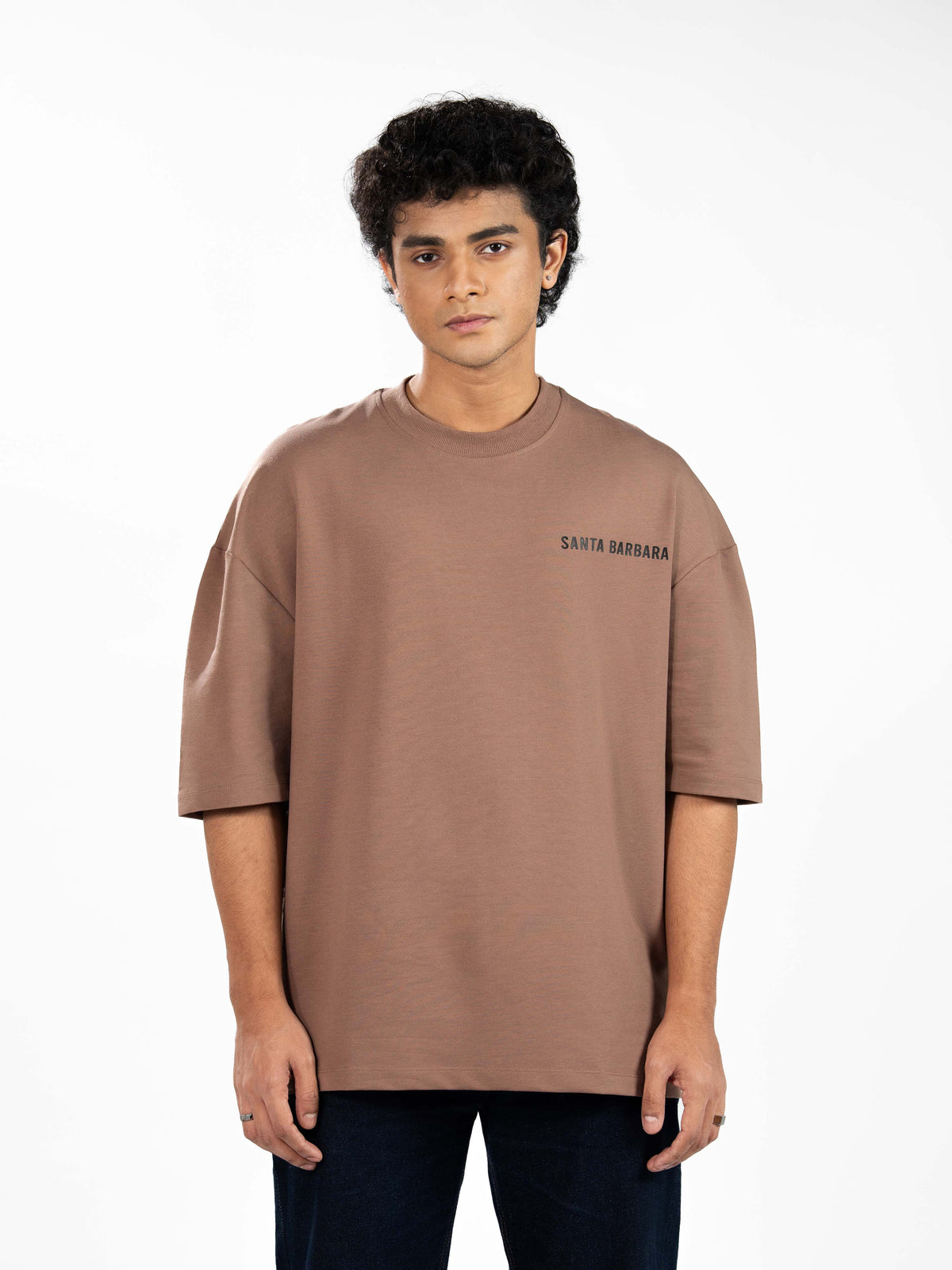 Men’s Oversized Drop Shoulder Graphic T-Shirt – Short Sleeve Crew Neck Tee | Casual Streetwear Top with Front & Back Print