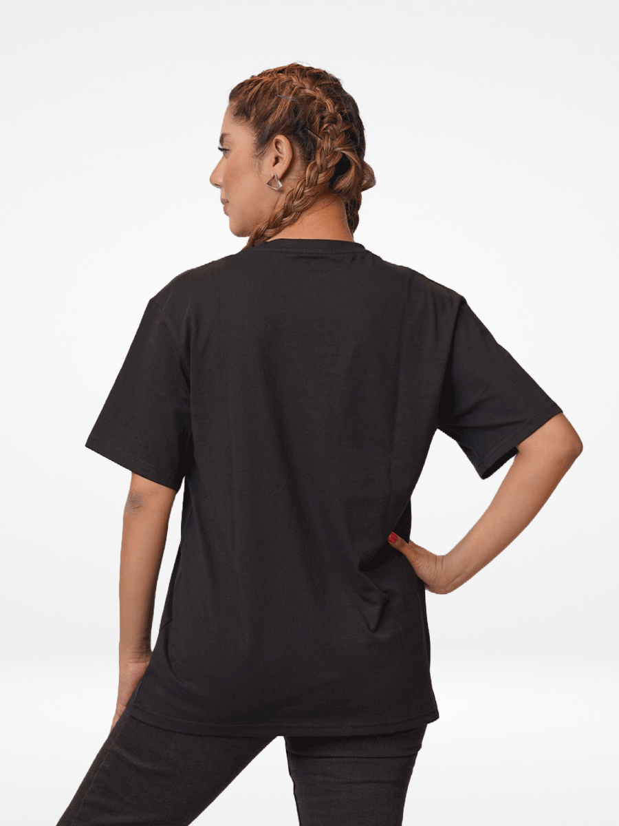 Women Graphics Logo Print Cotton T-shirt