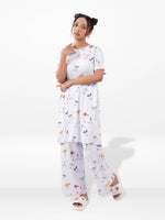 Women’s Long Tunic Top & Pant Set – 2 Piece Pajama & Loungewear Outfit for Women | Soft Comfortable Everyday Wear