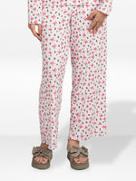 Women's Floral Printed Wide Leg Pants – Soft Yummy Rib Casual Trousers