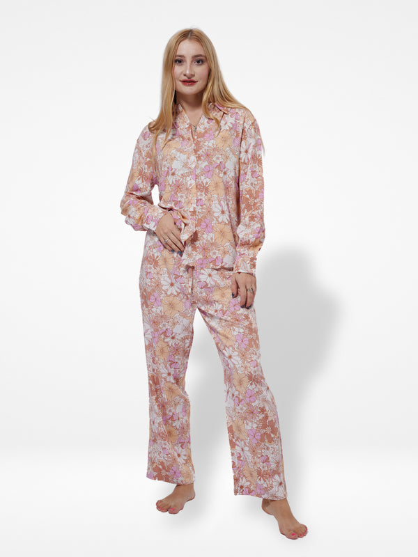 Women Floral Print AOP Co-Ord Set with Luxury Details