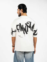 Men’s Oversized Drop Shoulder Graphic T-Shirt – Short Sleeve Crew Neck Tee | Casual Streetwear Top with Front & Back Print