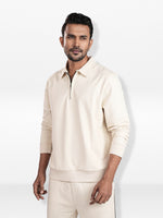 Men’s Half Zip Collar Sweatshirt – Long Sleeve Thermal Casual Shirt Collar | Classic Basic Polo Sweatshirt for Men