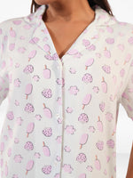 Women's All Over Printed PJ Set – 2 Piece Sleepwear Set | Soft Breathable Nightwear for Women