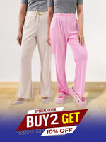 Women's Wide Leg Lounge Pants Soft Stretch Casual Trousers | Comfortable Everyday & Loungewear Bottoms