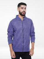 Men Casual Suede Bomber Jacket-inteblu
