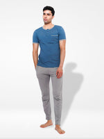 Men's T-Shirt & Trouser Lounge Set Goblin Blue