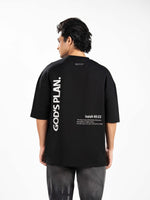 Men’s Oversized Drop Shoulder Graphic T-Shirt – Short Sleeve Crew Neck Tee | Casual Streetwear Top with Front & Back Print