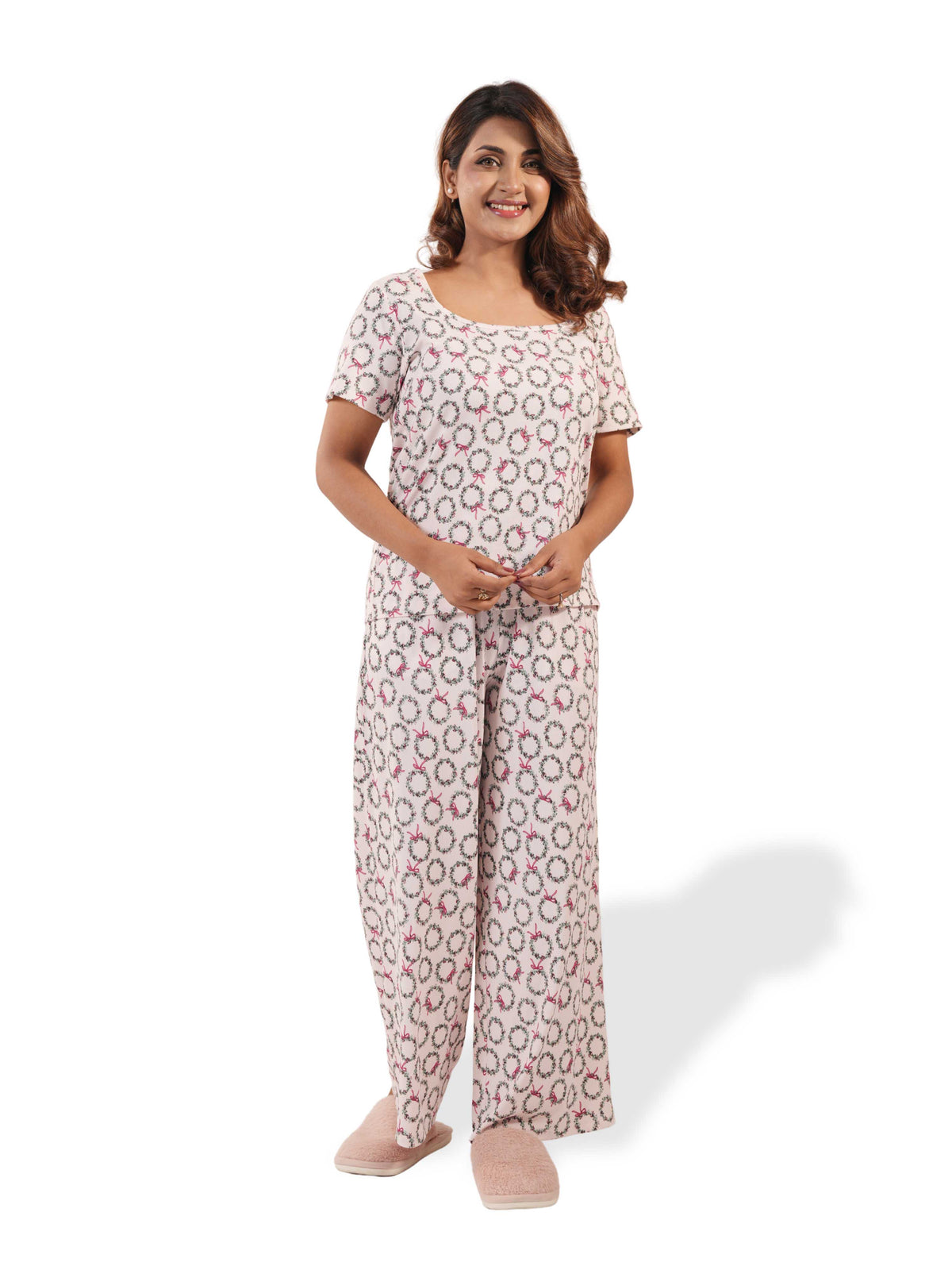 Women's Casual Pants Trendy Loose Trousers High Waist Wide Leg Cropped Palazzo with Pockets