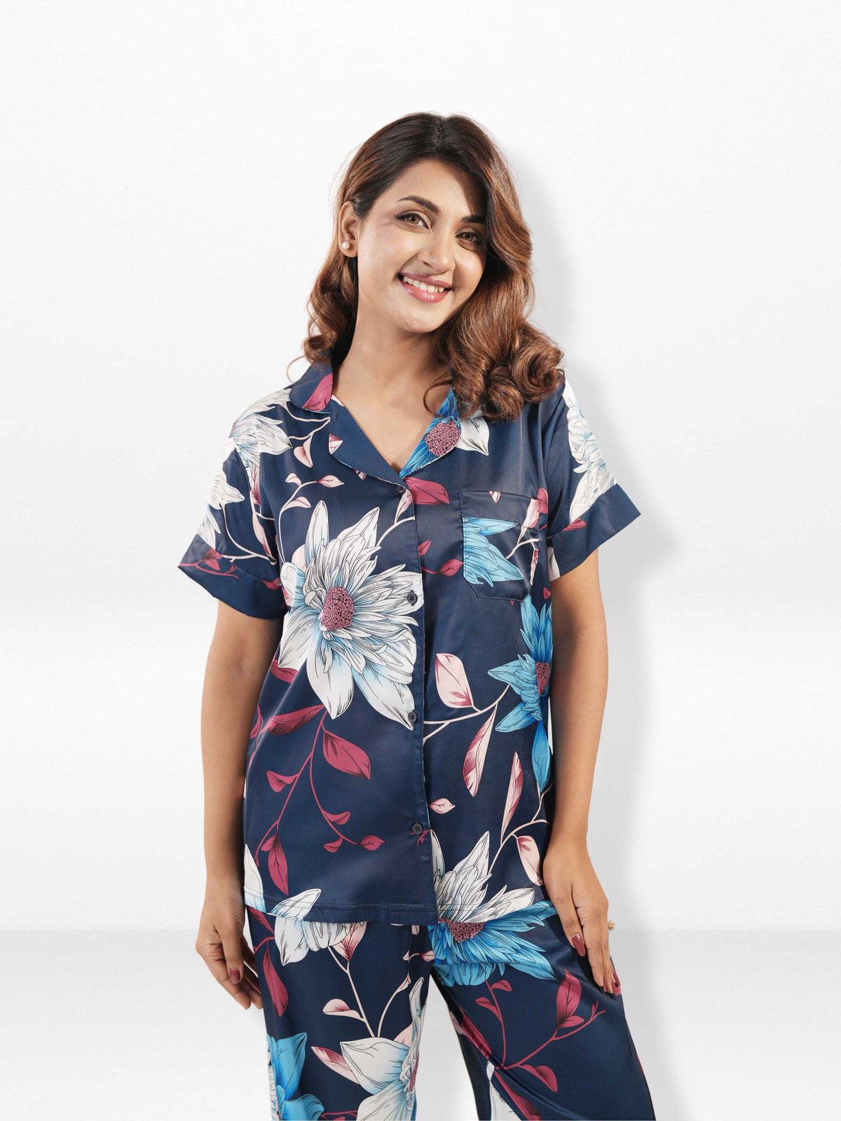 Women's All Over Printed PJ Set – 2 Piece Sleepwear Set | Soft Breathable Nightwear for Women