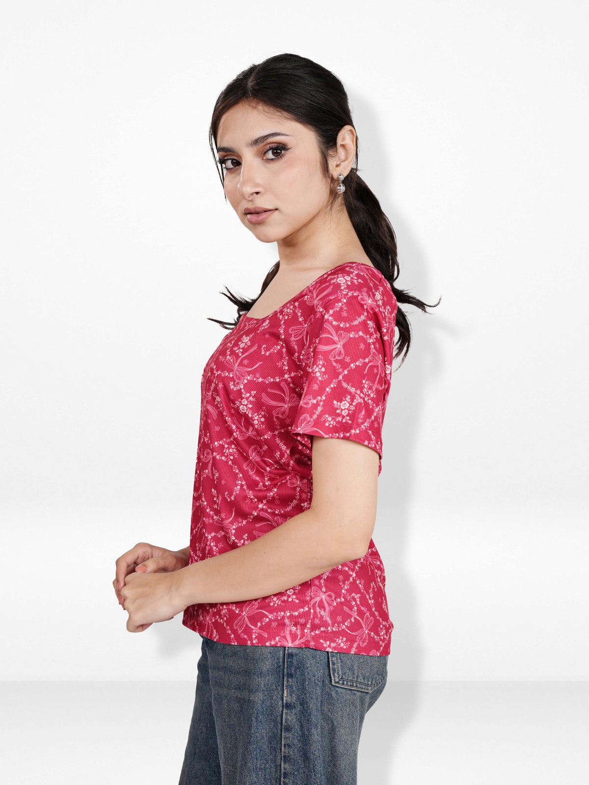 Women’s Regular Fit Crew Neck Tee Shirt – Short Sleeve All Over Print T-Shirt | Soft & Comfortable