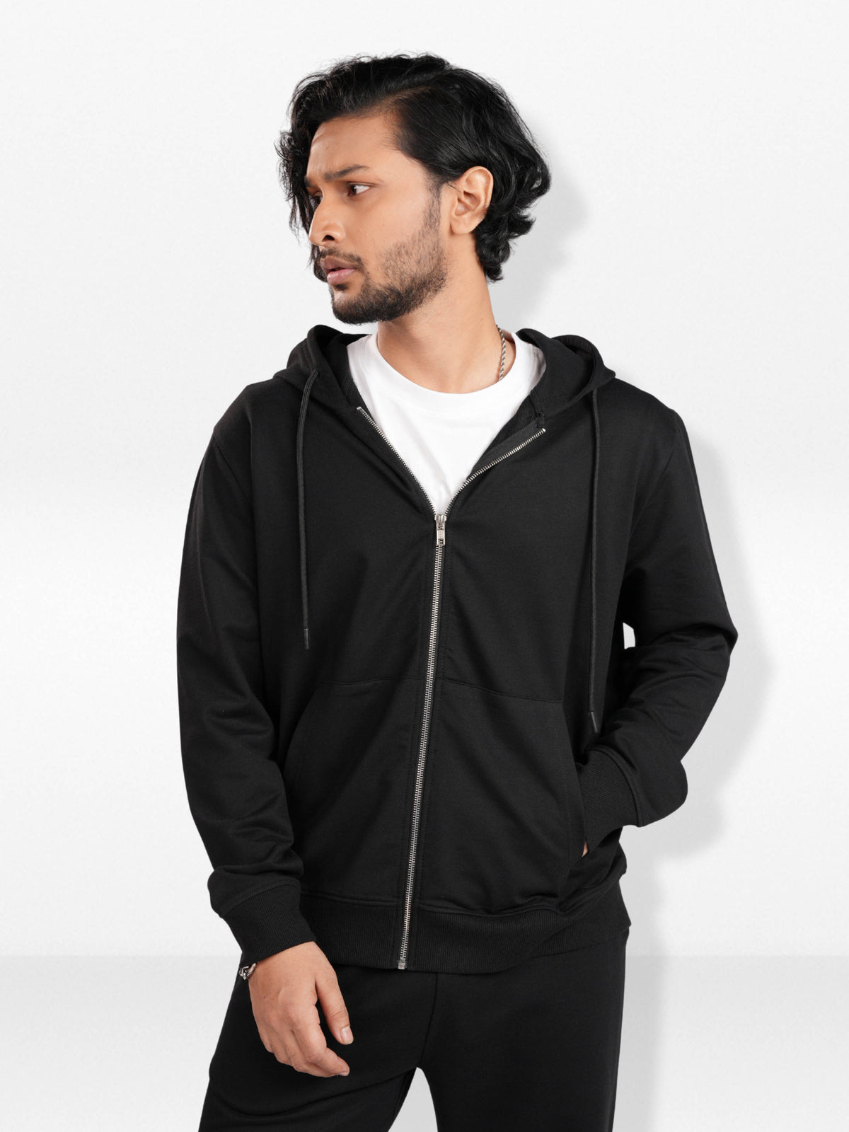Men’sSolidFull Zip Basic Hoodies– Long Sleeve with Full Zip & Kangaroo Pocket | Casual Everyday Comfort Wear