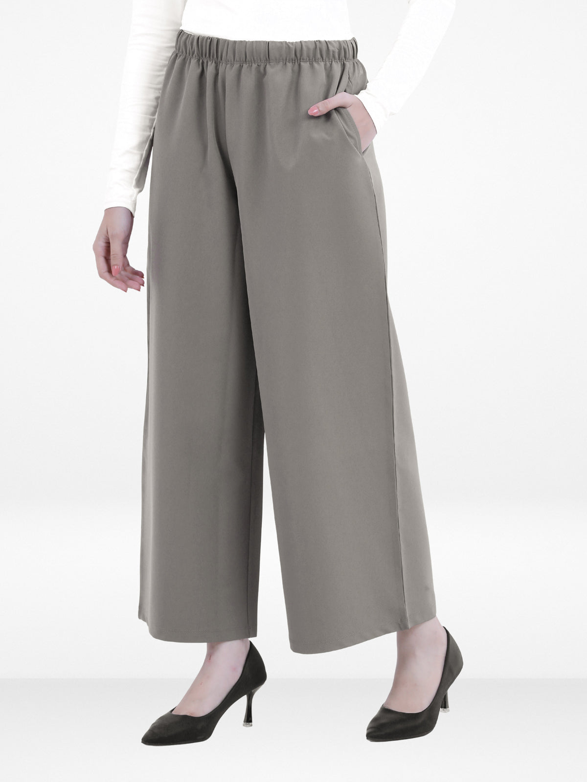 Women’s Cozy Open Leg Palazzo Sweatpants – Soft Relaxed Fit Lounge Pants with Drawstring Waist & Side Pockets |Beige
