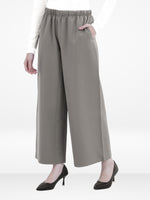 Women’s Cozy Open Leg Palazzo Sweatpants – Soft Relaxed Fit Lounge Pants with Drawstring Waist & Side Pockets |Beige