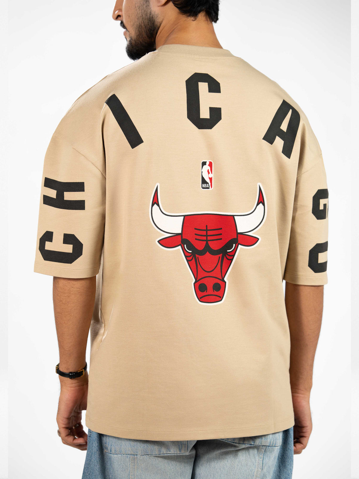 Men’s Oversized Drop Shoulder Graphic T-Shirt – Short Sleeve Crew Neck Tee | Casual Streetwear Top with Front & Back Print