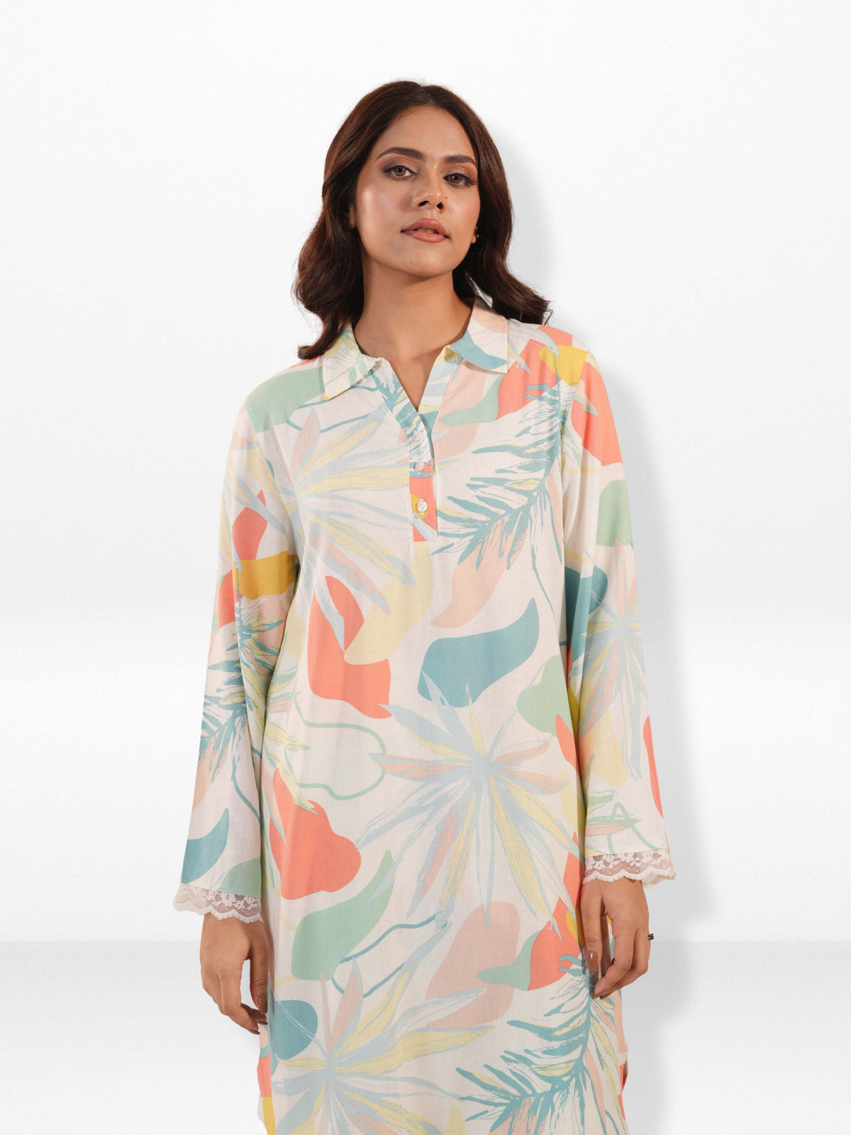 Women’s Floral Printed Co-Ord Set – Trendy 2 Piece Matching Top & Bottom Outfit